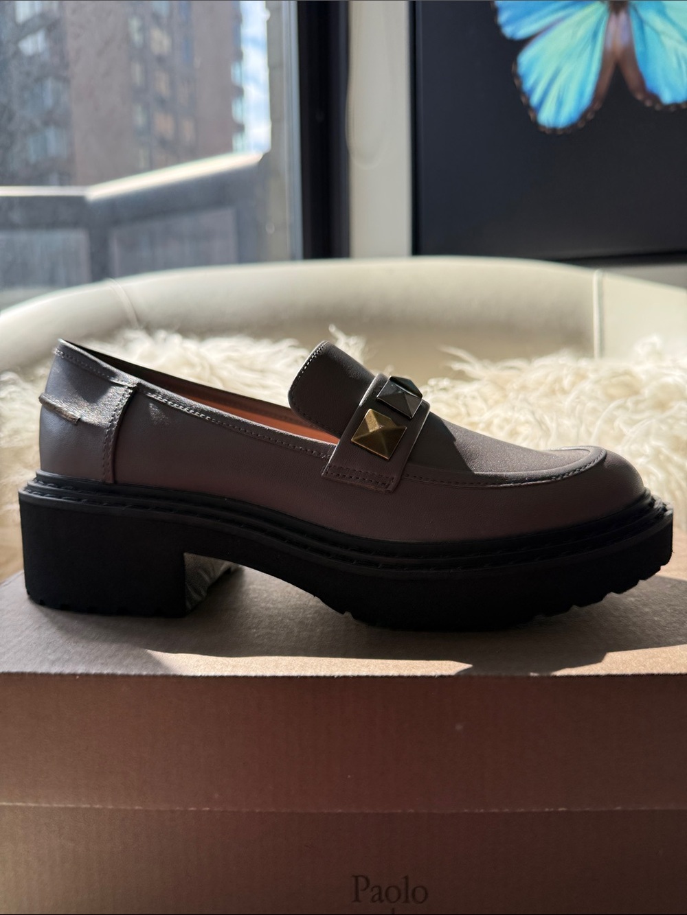 New, Linea Paolo Essex-L Moss Leather Loafers 6